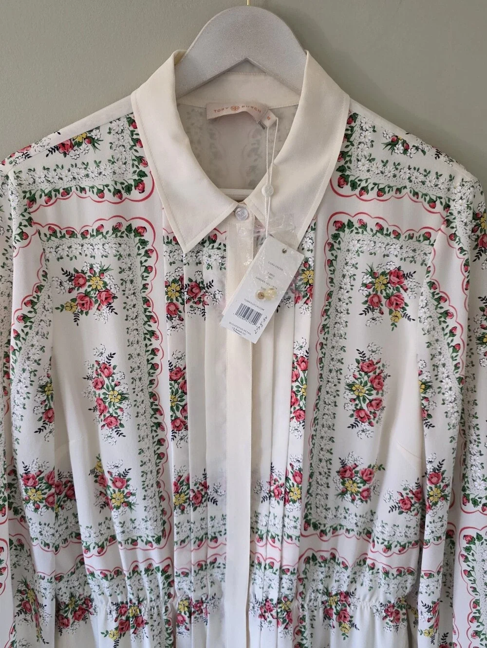 NWT Tory Burch 10 Quiet Luxury Cottagecore Dainty Romantic Cora Silk Dress